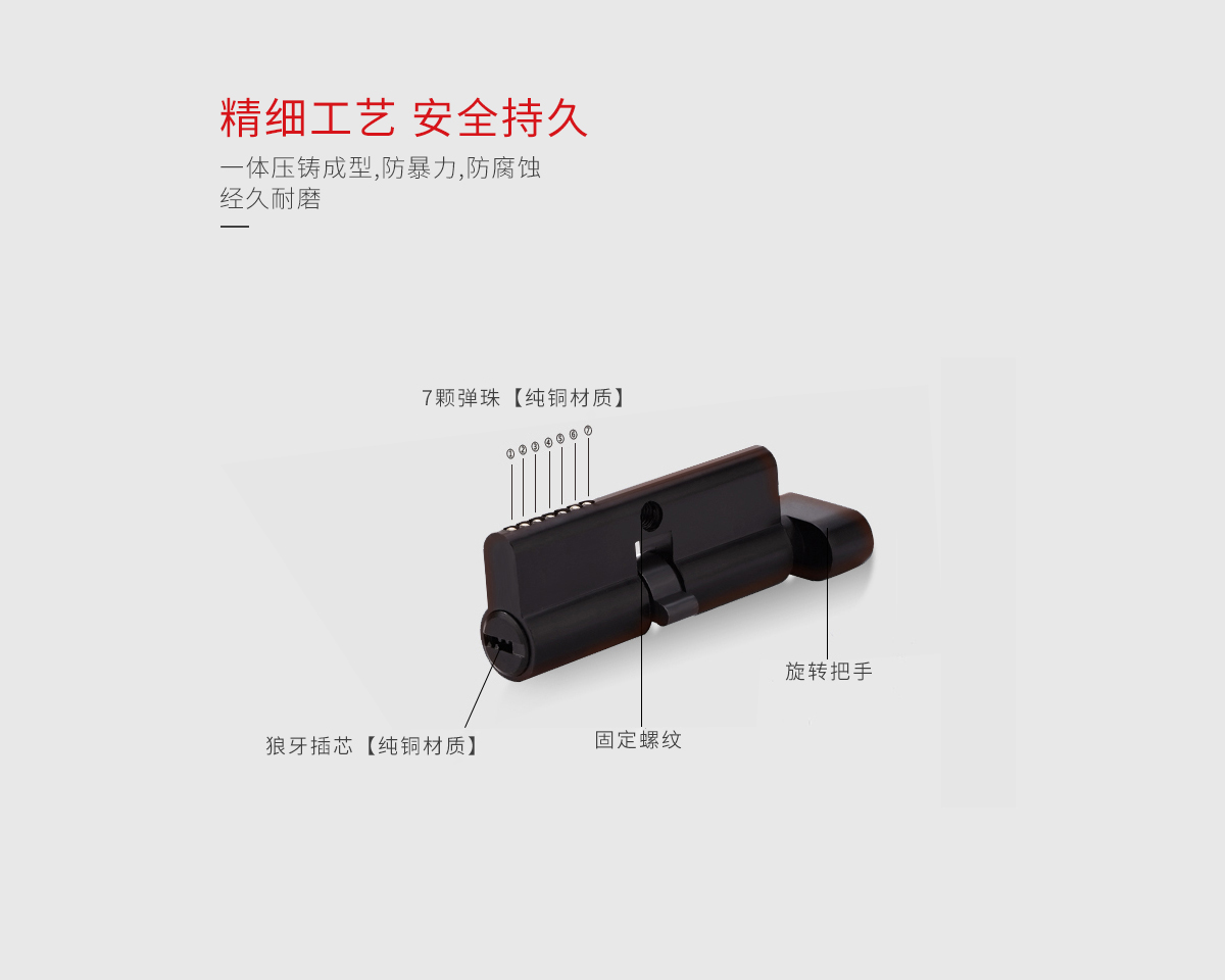 雙虎鎖具鎖芯展示