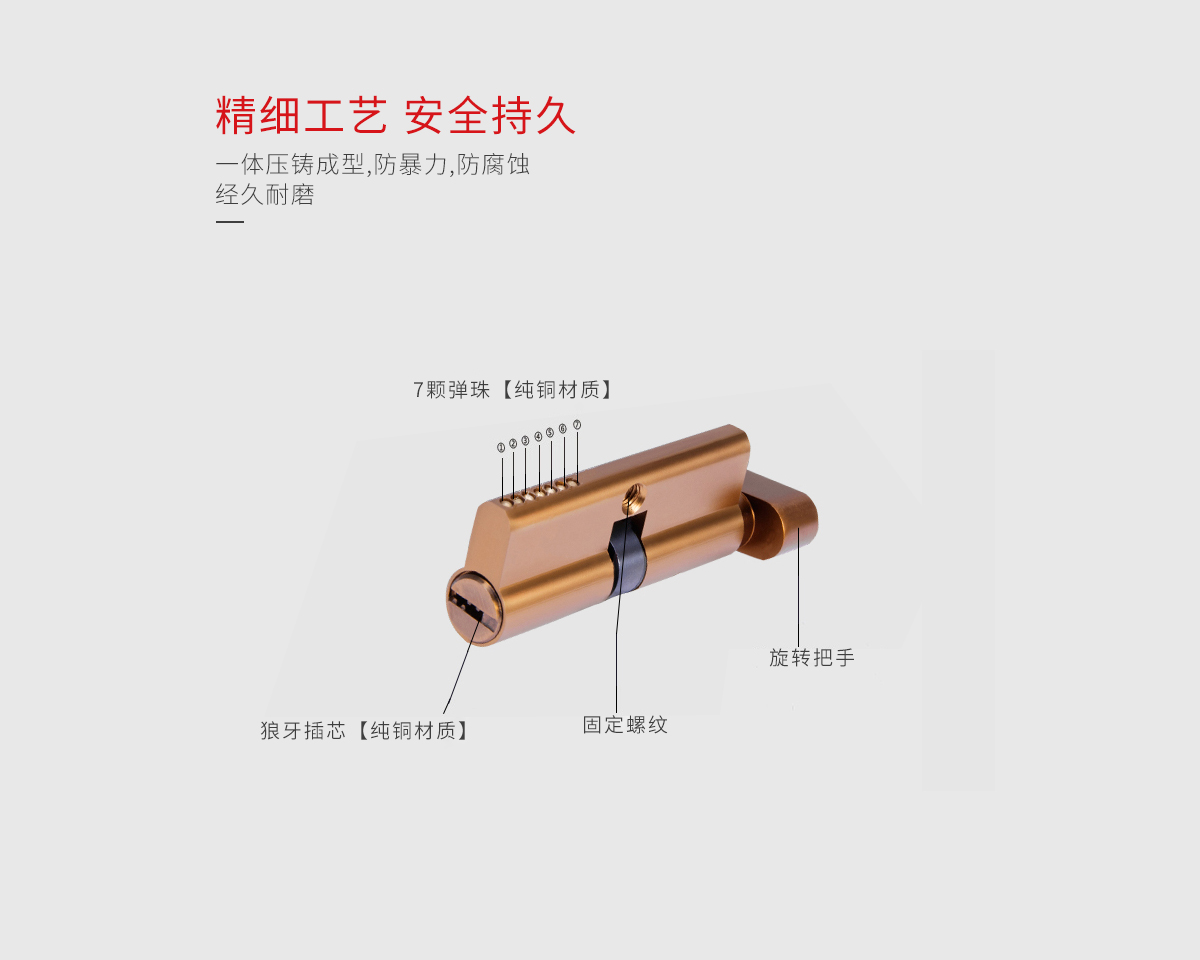 雙虎鎖具鎖芯展示
