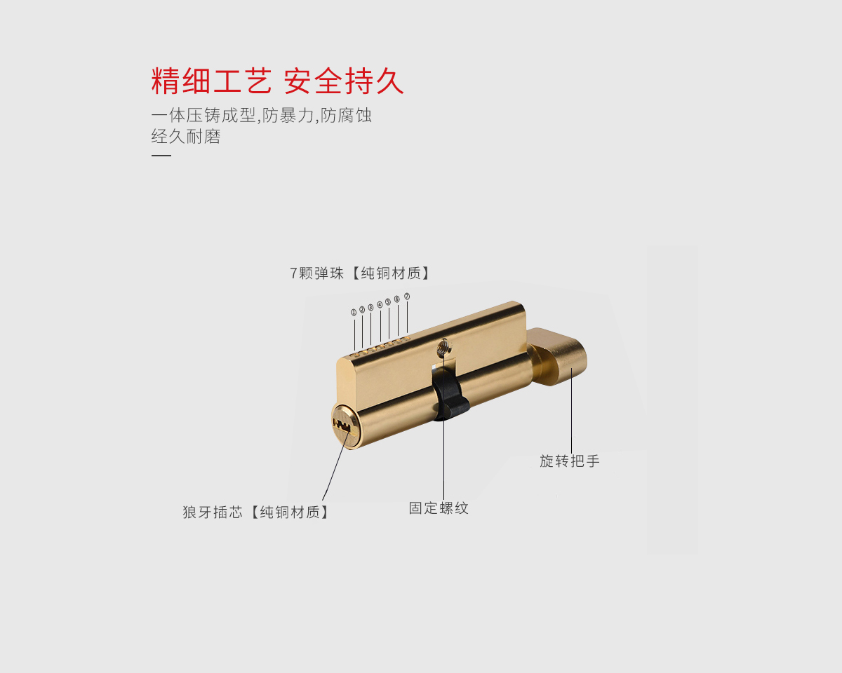雙虎鎖具鎖芯展示